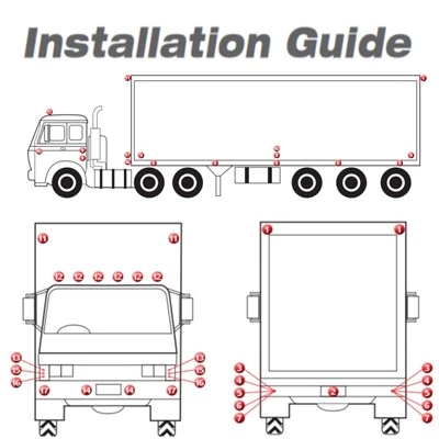 Wholesale DC24V Double Face IP65 PC Lens Side Marker Trailers Lights For Cars And Trucks price